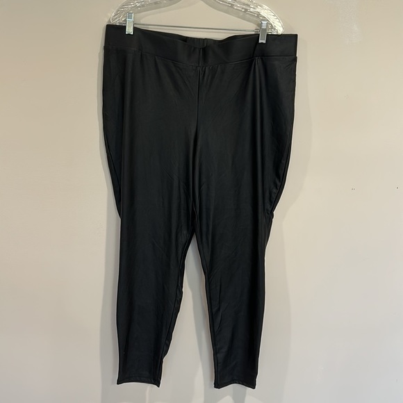 torrid Pants - Torrid Womens Black Faux Leather Leggings Size 3XL Stretch Motto Skinny